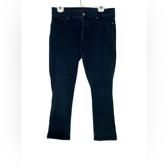 Express Dark Denim EXTREME STRETCH CROPPED JEGGING - Picture 1 of 5